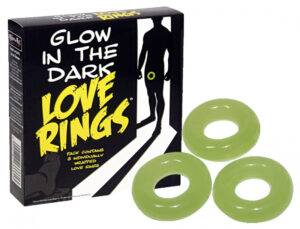 Spencer & Fleetwood Glow in the dark Love Rings - souprava ve tmě svítících kroužků na penis (3ks)