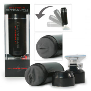 Stealth Double Stroker - masturbátor vagína a ústa (černý)