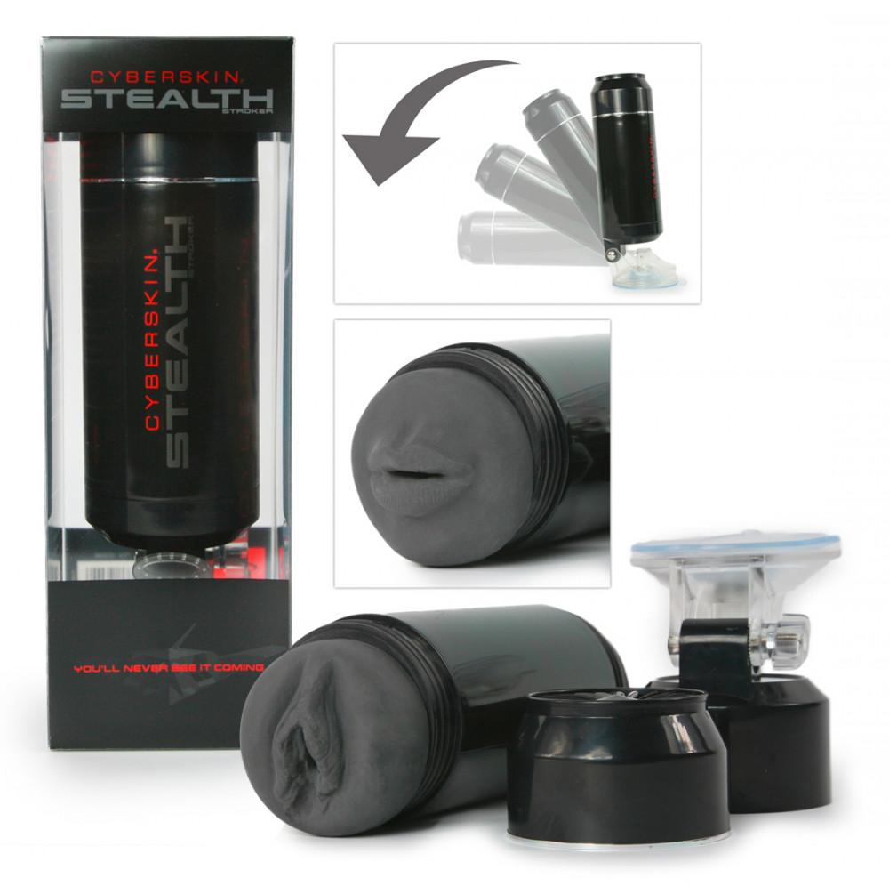Stealth Double Stroker - masturbátor vagína a ústa (černý)