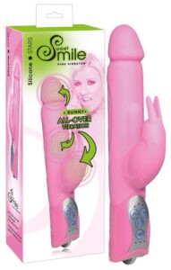 Sweet Smile Bunny - vibrátor s ramenom na klitoris (26 cm)