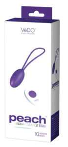 VeDO Peach - Cordless Radio Vibration Egg (Purple)