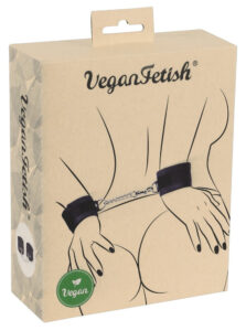 Vegan Fetish - pouta na zápěstí s krátkou řetízkem (černé)