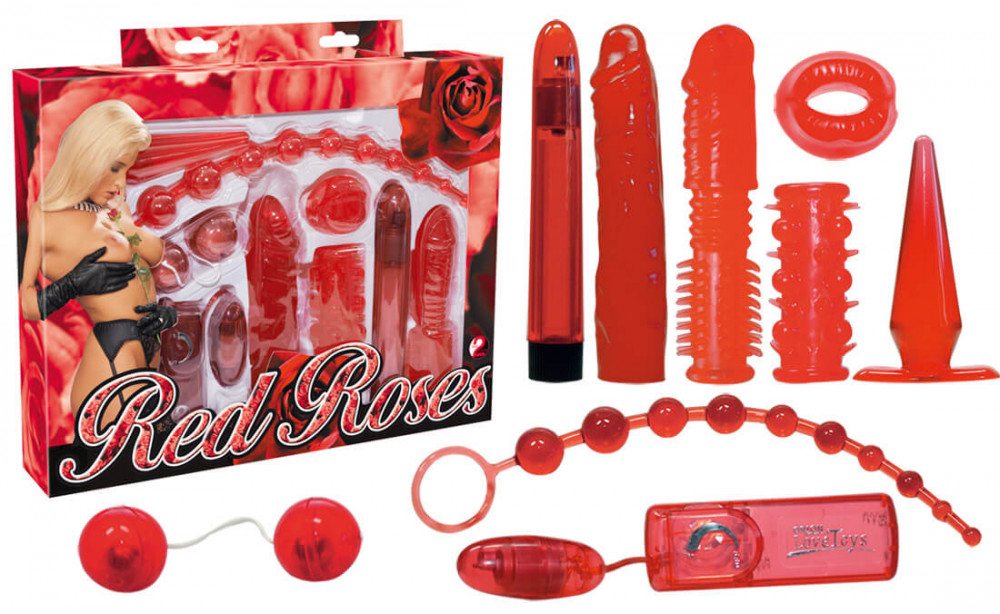 YOU2TOYS Red Roses - erotická souprava pomůcek (9 dílná)
