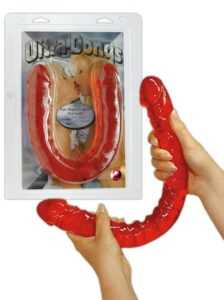 YOU2TOYS Ultra dongs - dvojité gelové dildo červené