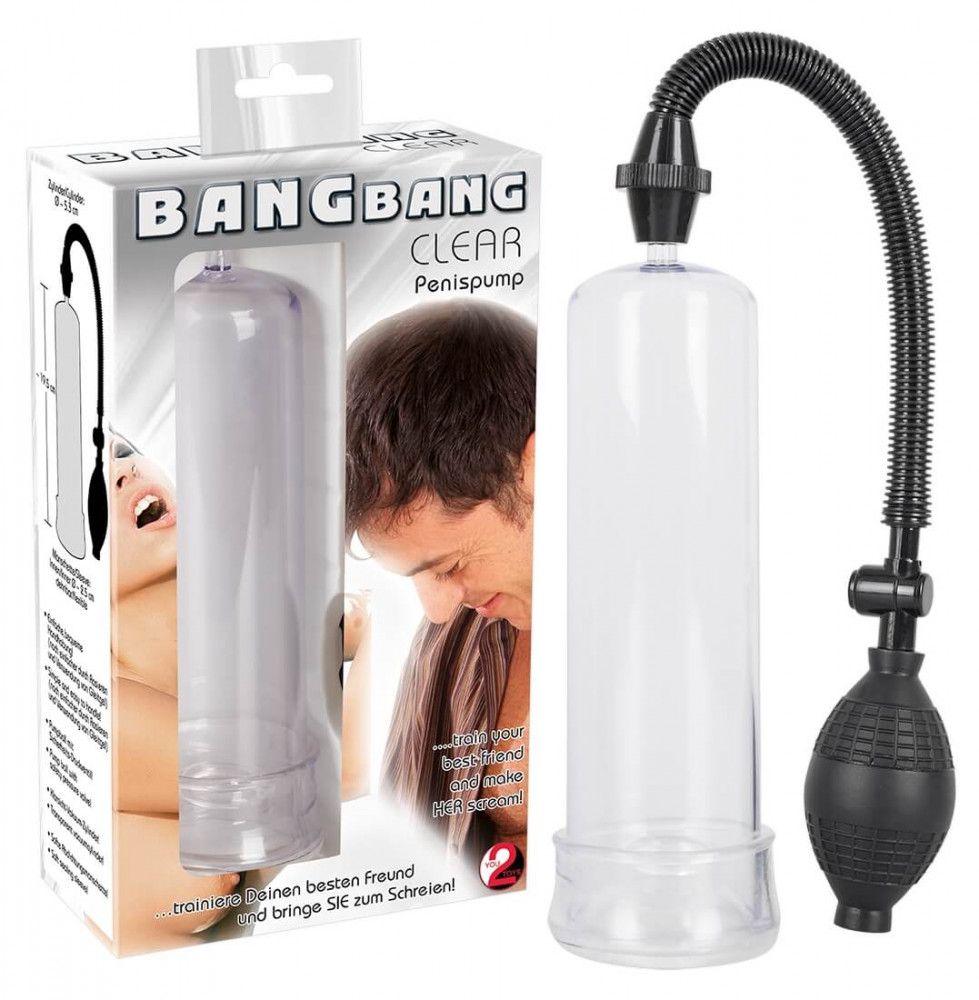 You2Toys Bang Bang Penis Pump - vakuová pumpa na penis (průhledná)