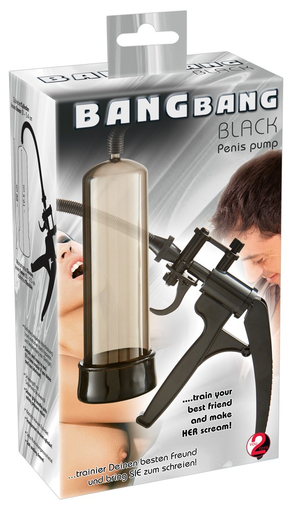 You2Toys Bang Bang - nůžková pumpa na penis (černá)