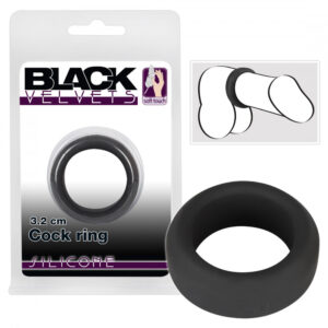 You2Toys Black Velvet Cock Ring - krúžok na penis (3