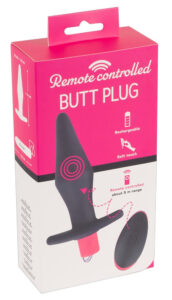 You2toys Butt Plug - nabíjecí anální kolík na dálkové ovládání (černo-růžový)