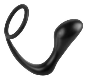 analfantasy ass-gasm plug - anal dumbbell with penis ring (black)