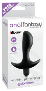 analfantasy perfect plug - waterproof silicone prostate vibrator (black)